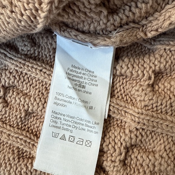 JCrew Sweater‎ Womens Medium Blush Cable Knit Crewneck Textured Cotton Pullover - Picture 4 of 12
